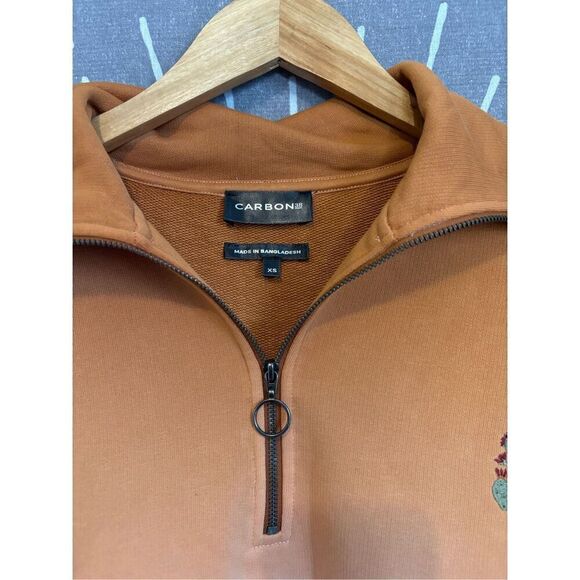 NWT Carbon38 Ombré French Terry Half Zip Cactus - Picture 6 of 11